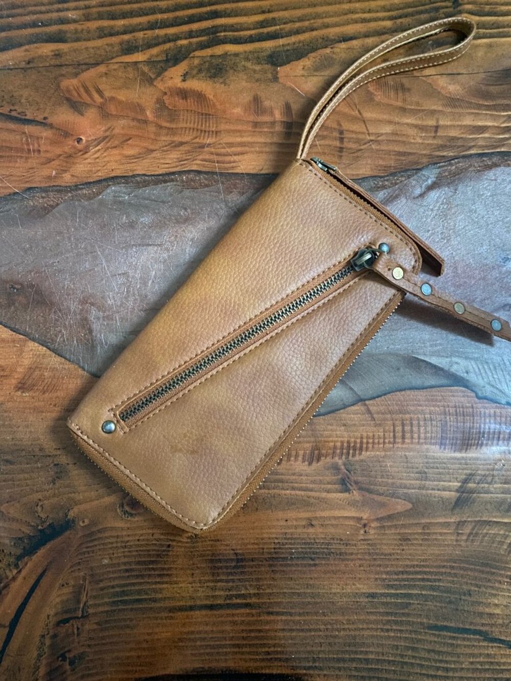 Free People Vegan Leather Wristlet Wallet